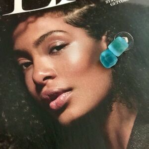 Smart Glass Recycled Aqua Stud Earrings